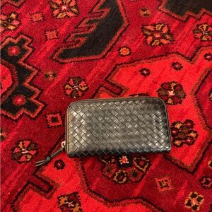 Bottega Veneta Black Leather Wallet